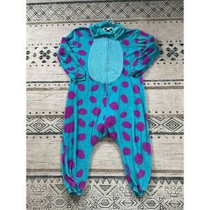 Disney Pixar Monsters Inc Sully Adult Costume Pajamas w/ Tail Zip-up Plush 2x/3x